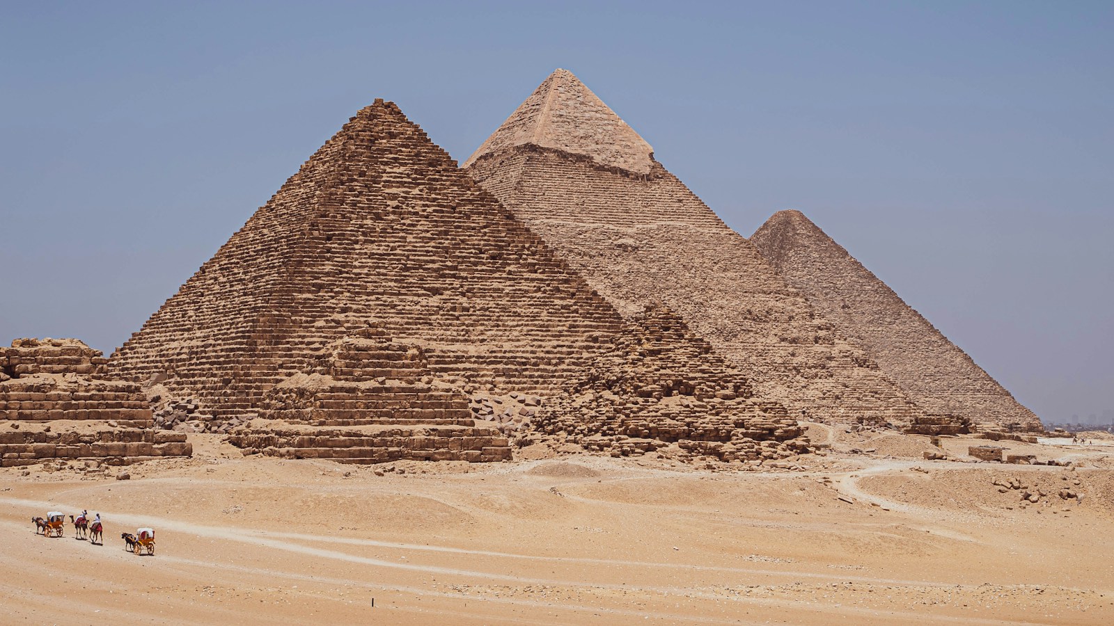 Les pyramides de Gizeh en Égypte