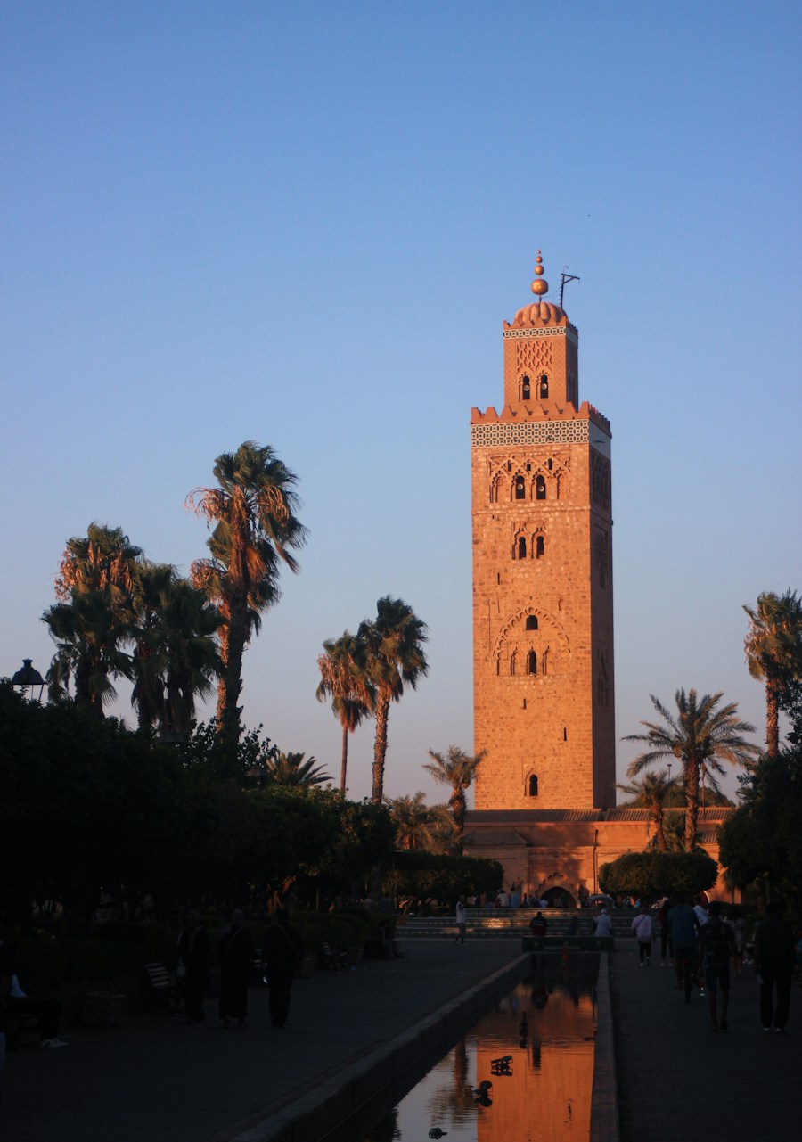 La mosquée Koutoubia et ses jardins à Marrakech